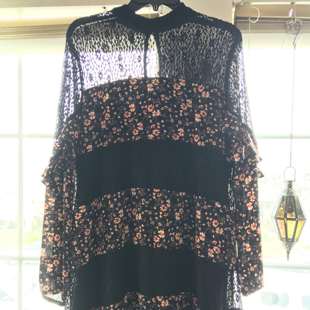 Floral/Lace long sleeve Festival Dress